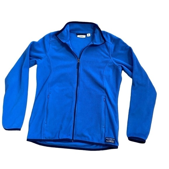 L.L. Bean Women’s Blue Fleece Zip Uo Jacket XS - Picture 5 of 10